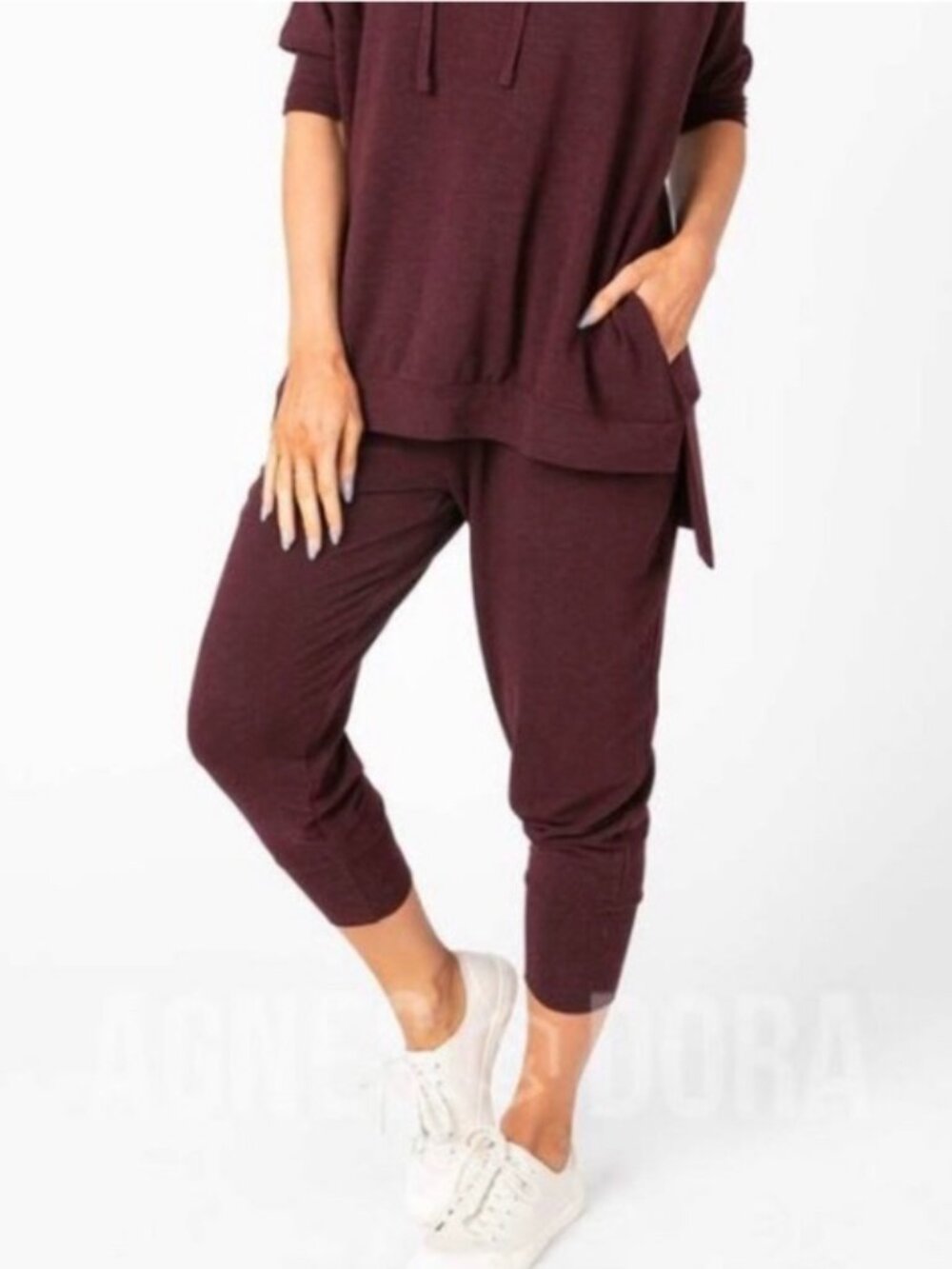 Agnes & Dora Everyday Jogger Burgundy Wine Pants NWT Various Sizes